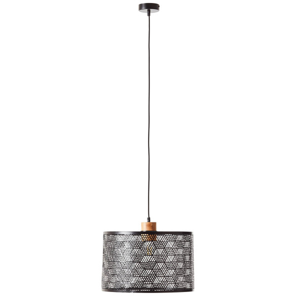 Brilliant Santy Pendelleuchte, 1-flammig E27 Schwarz Natur 99416/76