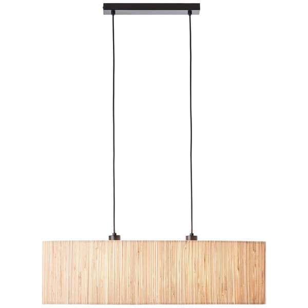 Brilliant Wimea Pendelleuchte, 2-flammig E27 Schwarz Natur 99429/76