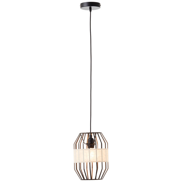Brilliant Slope Pendelleuchte 23cm E27 Schwarz Natur 99478/76