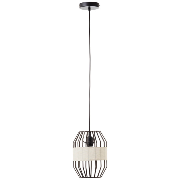 Brilliant Slope Pendelleuchte 23cm E27 Schwarz Natur 99478/76