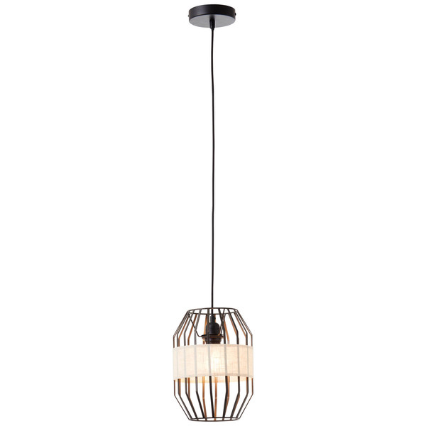 Brilliant Slope Pendelleuchte 23cm E27 Schwarz Natur 99478/76