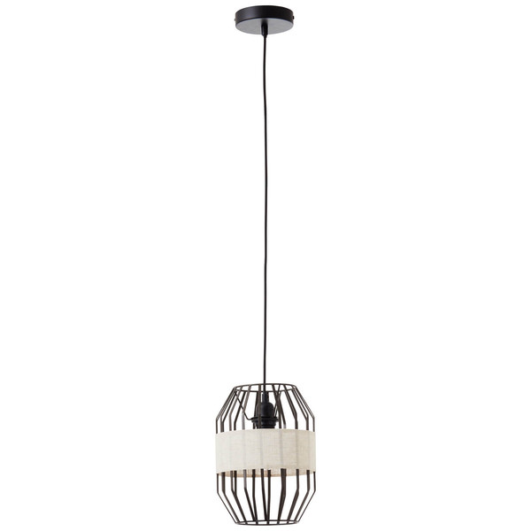 Brilliant Slope Pendelleuchte 23cm E27 Schwarz Natur 99478/76