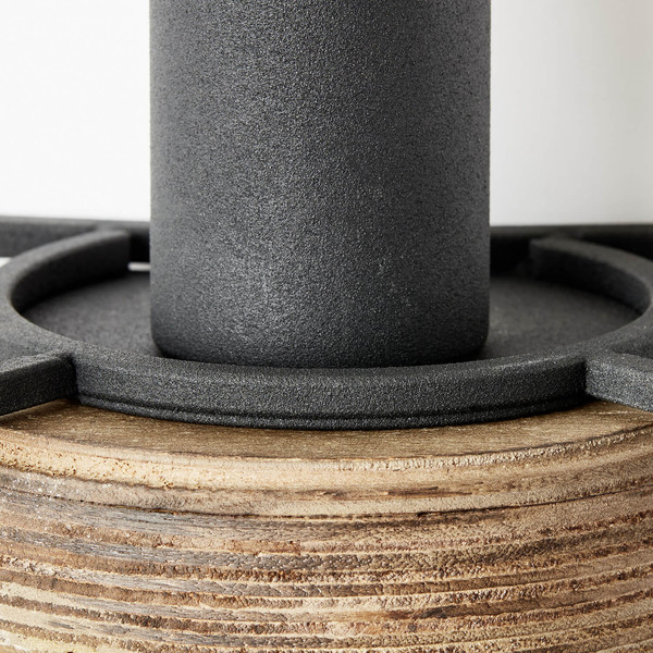 Brilliant Tosh Wandleuchte mit Zuleitung E27 Antik Holz Schwarz Korund FSC® 99499/66