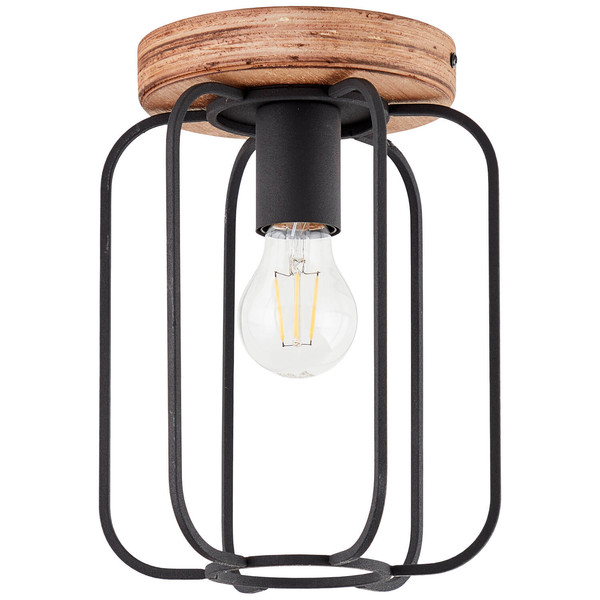 Brilliant Tosh Deckenleuchte 20cm E27 Antik Holz Schwarz Korund FSC® 99500/66