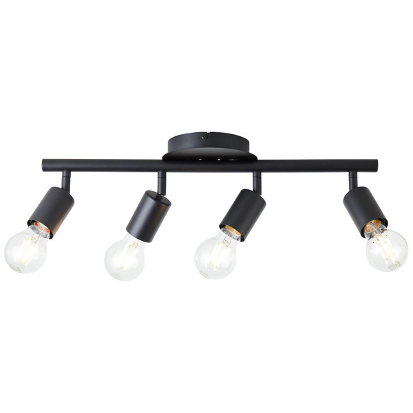 Brilliant Tiffany Strahlerrohr, 4-flammig E27 Schwarz Matt 99683/06