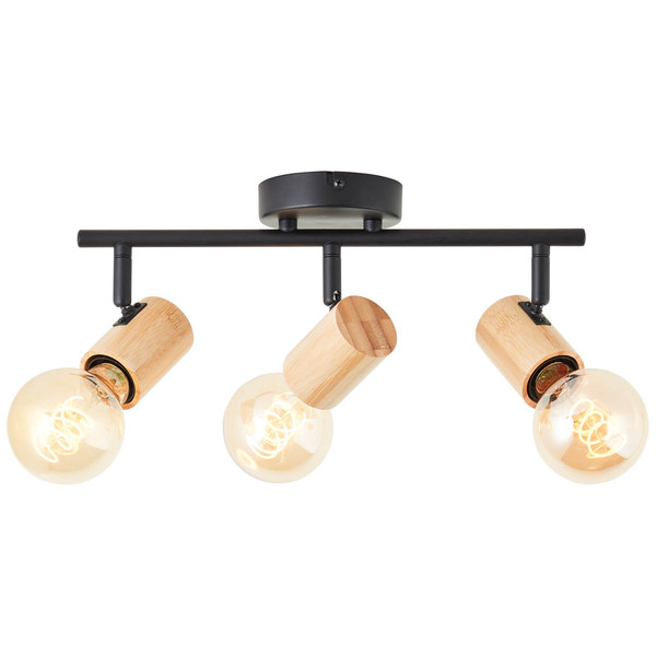 Brilliant Kerry Spotrohr, 3-flammig E27 Schwarz Natur 99715/76
