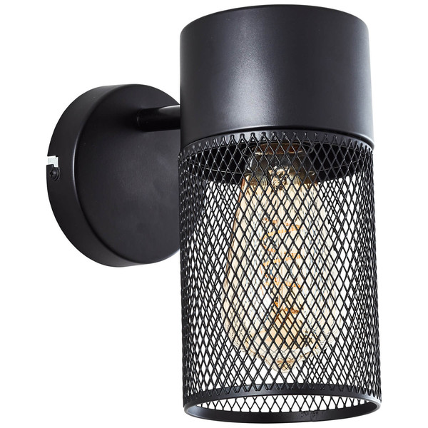 Brilliant Kamolo Wandspot E27 Schwarz Matt 99723/76