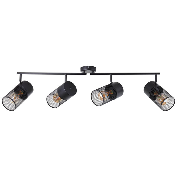 Brilliant Kamolo Spotrohr, 4-flammig E27 Schwarz Matt 99726/76
