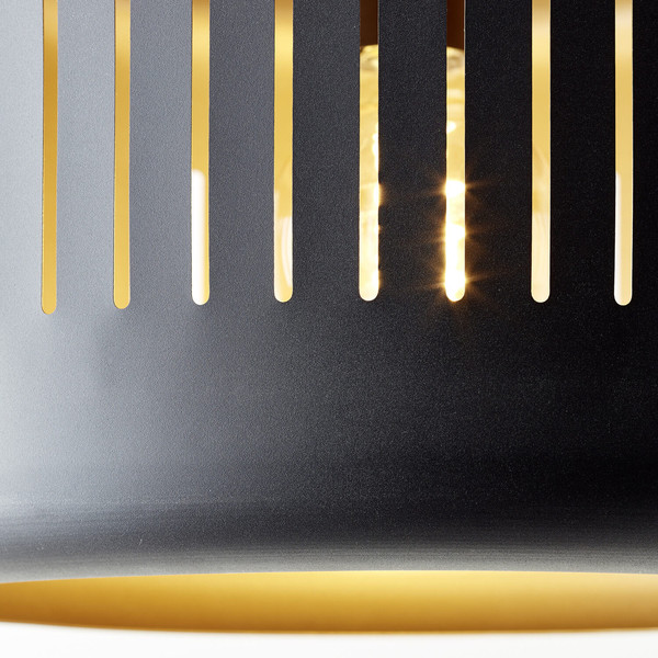 Brilliant Tyas Pendelleuchte, 1-flammig E27 Schwarz Gold 99799/86
