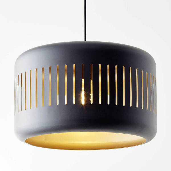 Brilliant Tyas Pendelleuchte, 1-flammig E27 Schwarz Gold 99799/86