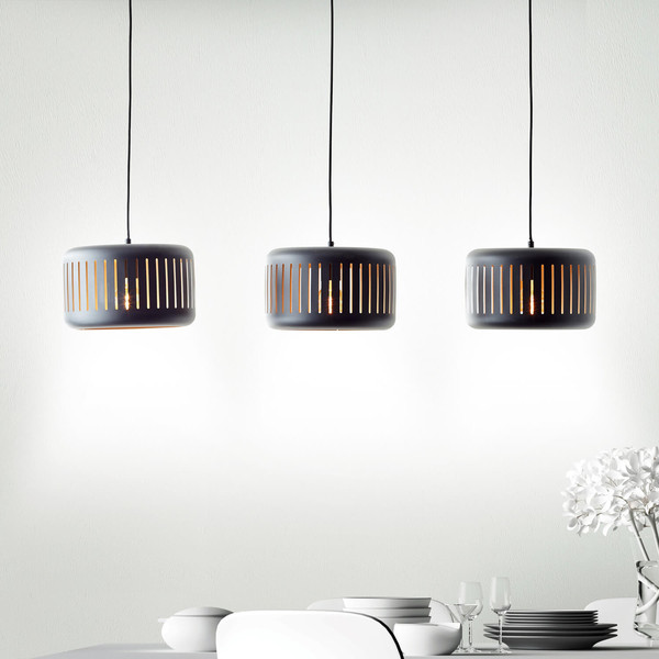 Brilliant Tyas Pendelleuchte, 3-flammig E27 Schwarz Gold 99800/86