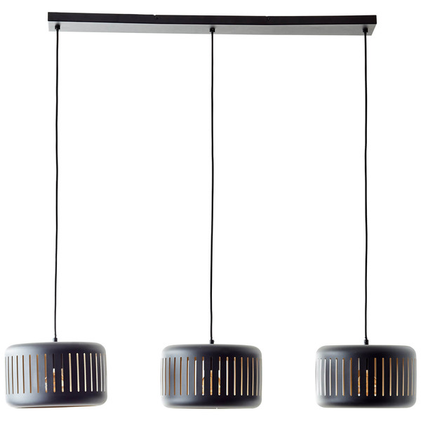 Brilliant Tyas Pendelleuchte, 3-flammig E27 Schwarz Gold 99800/86