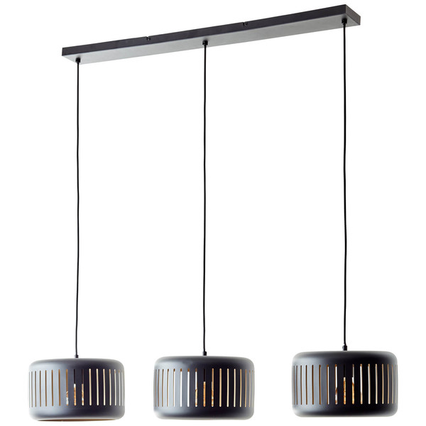 Brilliant Tyas Pendelleuchte, 3-flammig E27 Schwarz Gold 99800/86