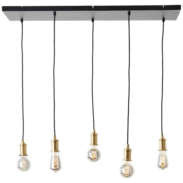Brilliant Darcia Pendelleuchte, 5-flammig E27 Schwarz 99814/06