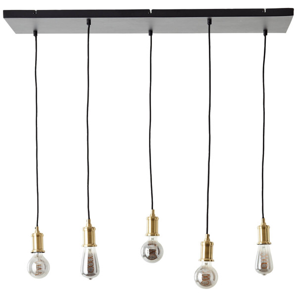 Brilliant Darcia Pendelleuchte, 5-flammig E27 Schwarz 99814/06