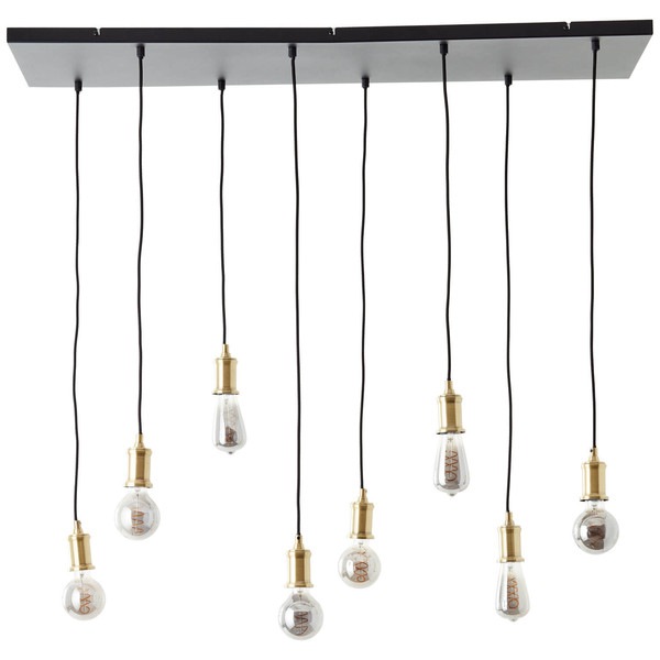 Brilliant Darcia Pendelleuchte, 8-flammig E27 Schwarz 99815/06