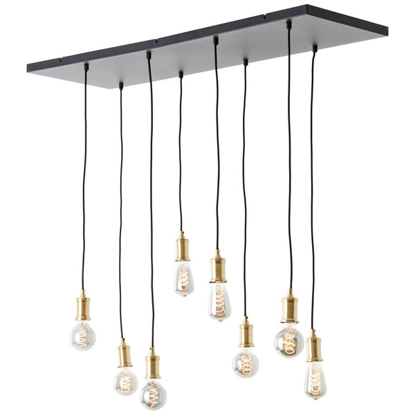 Brilliant Darcia Pendelleuchte, 8-flammig E27 Schwarz 99815/06