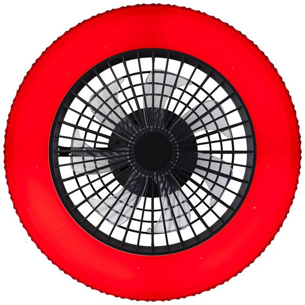 Brilliant Badria LED Deckenleuchte 49cm mit Ventilator 40W Schwarz Nachtlicht, Timer, Ventilator G60040/06