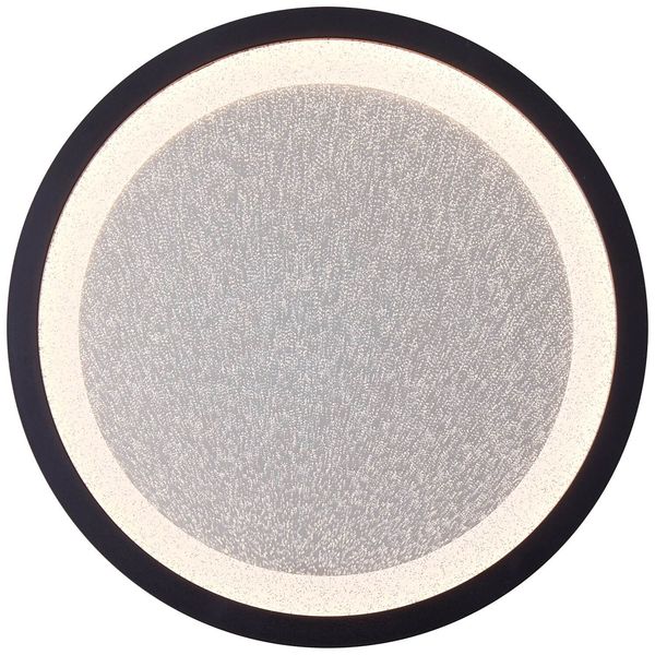 Brilliant Mosako LED Deckenaufbau-Paneel 25cm 16W Warmweiß Schwarz Weiß Glitzereffekt G80543/76