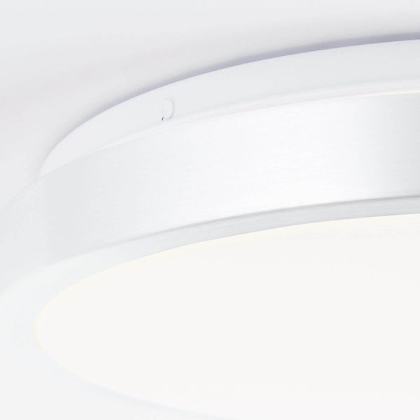 Brilliant Livius LED Wand- und Deckenleuchte 33cm 24W Warmweiß Nickel Aluminium Weiß G80561A21