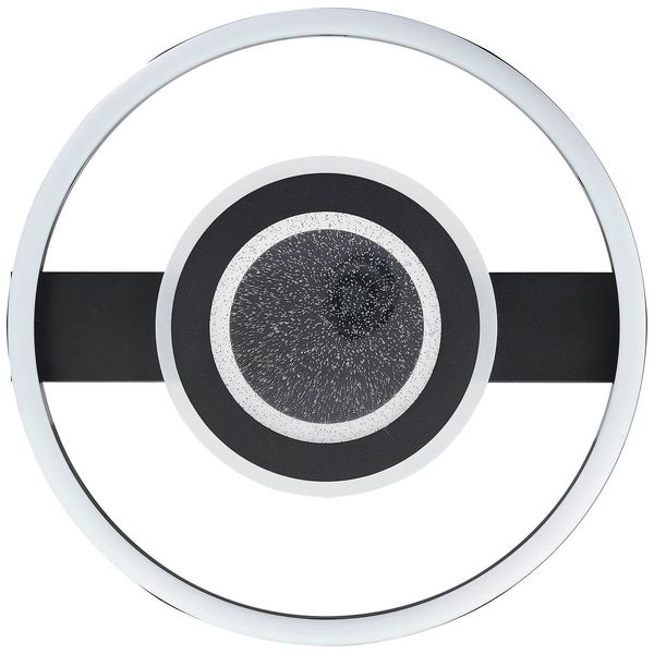 Brilliant Queens LED Deckenleuchte 37cm 26W Warmweiß Schwarz Glitzereffekt G92901A06