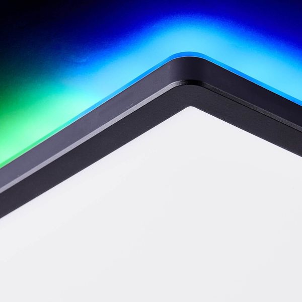 Brilliant Saltery LED Deckenaufbau-Paneel 30x30cm 20W Weiß Schwarz Nachtlicht, Timer G99780/76