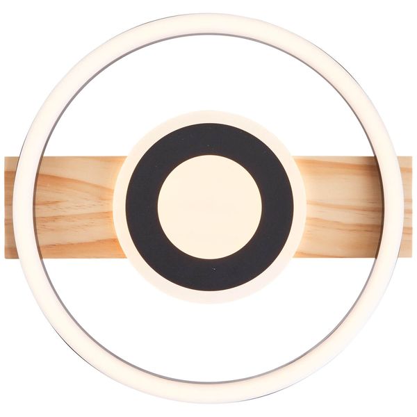 Brilliant Maureen LED Deckenleuchte 39x37cm 22W Warmweiß Schwarz Holz G99927A76