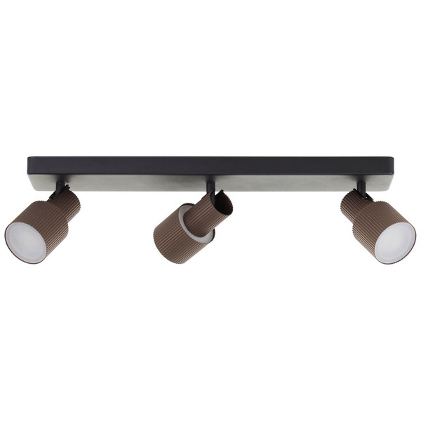 Brilliant Cadiz LED Spotbalken, 3-flammig GU10 10W/5W Warmweiß Schwarz Matt Bronze Gebürstet G01416/76