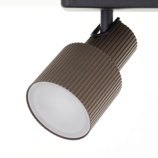 Brilliant Cadiz LED Spotbalken, 3-flammig GU10 10W/5W Warmweiß Schwarz Matt Bronze Gebürstet G01416/76