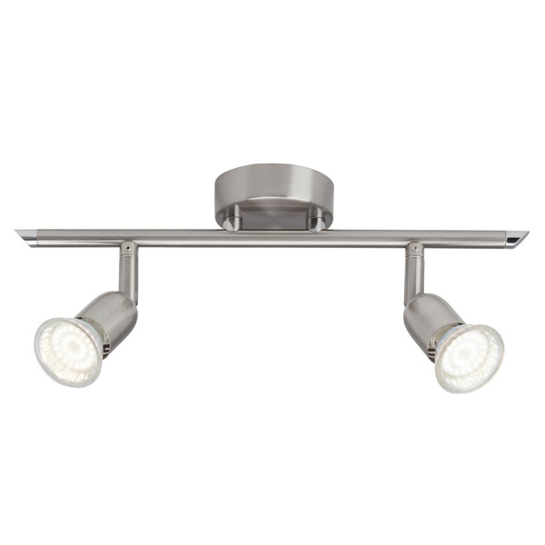 Brilliant Loona LED Spotrohr, 2-flammig GU10 3W/3W Warmweiß Eisen G28813/13