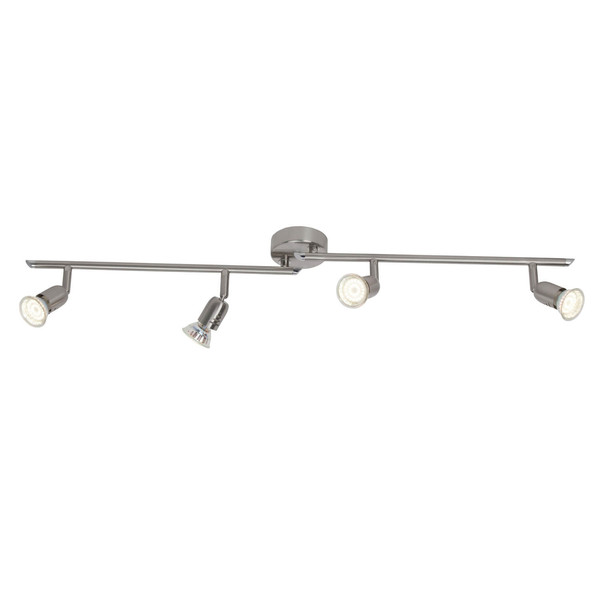 Brilliant Loona LED Spotrohr, 4-flammig, drehbar GU10 3W/3W Warmweiß Eisen G28832/13