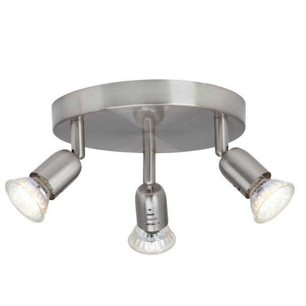 Brilliant Loona LED Spotrondell, 3-flammig GU10 3W/3W Warmweiß Eisen G28834/13