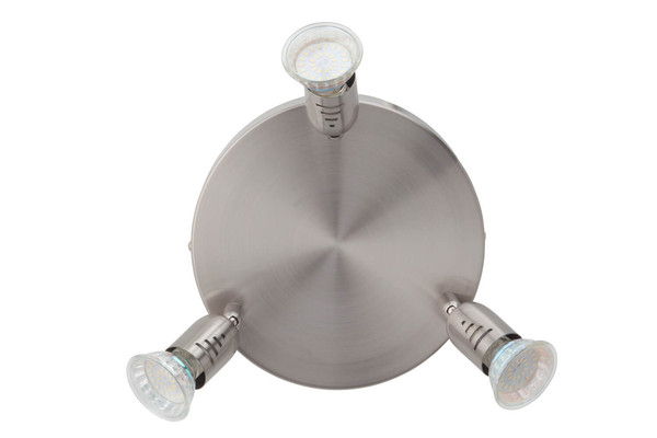 Brilliant Loona LED Spotrondell, 3-flammig GU10 3W/3W Warmweiß Eisen G28834/13