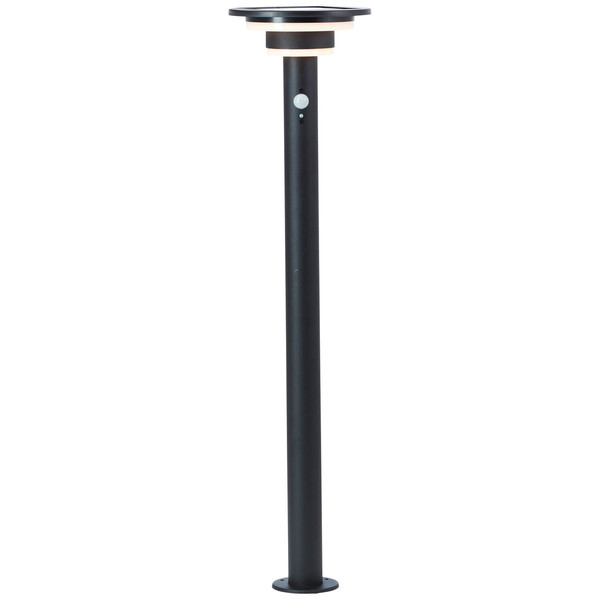 Brilliant Garvina LED Außenstehleuchte mit Solar und Bewegungsmelder 3W Warmweiß IP44 Schwarz Solar, Bewegungsmelder G40407/06