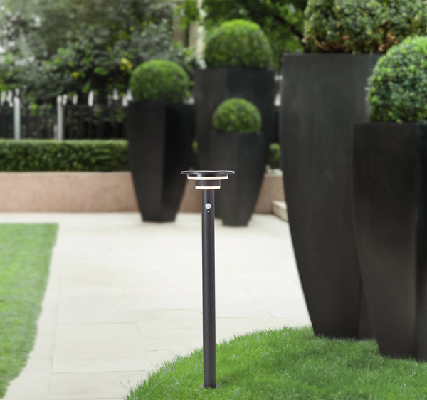 Brilliant Garvina LED Außenstehleuchte mit Solar und Bewegungsmelder 3W Warmweiß IP44 Schwarz Solar, Bewegungsmelder G40407/06