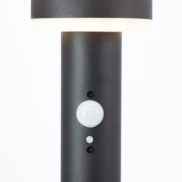 Brilliant Garvina LED Außenstehleuchte mit Solar und Bewegungsmelder 3W Warmweiß IP44 Schwarz Solar, Bewegungsmelder G40407/06