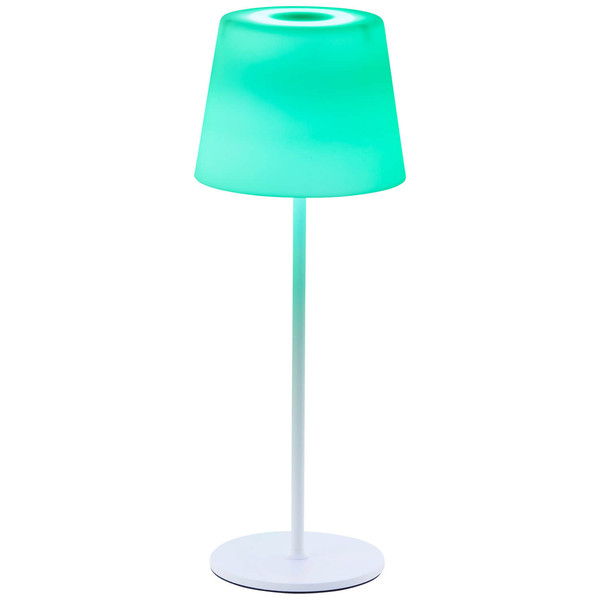 Brilliant Cappo LED Außentischleuchte 38cm 2,5W Warmweiß IP44 Weiß USB, Memory Funktion G40882/05