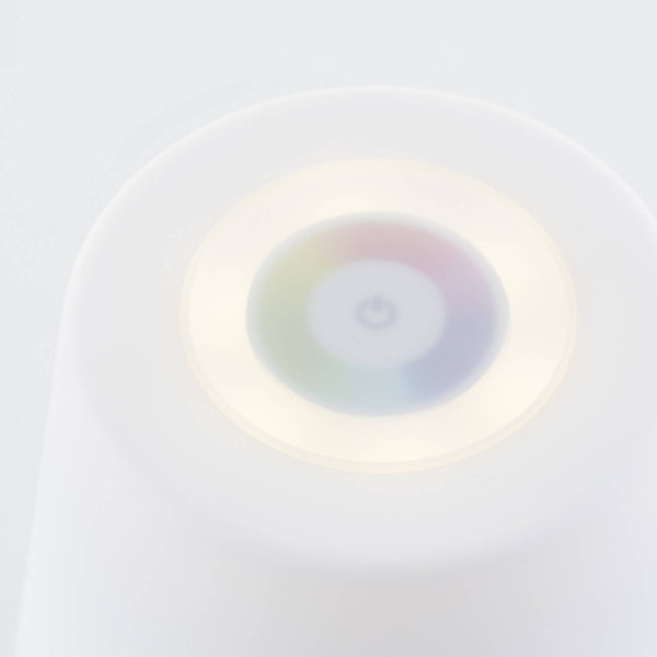 Brilliant Cappo LED Außentischleuchte 38cm 2,5W Warmweiß IP44 Weiß USB, Memory Funktion G40882/05