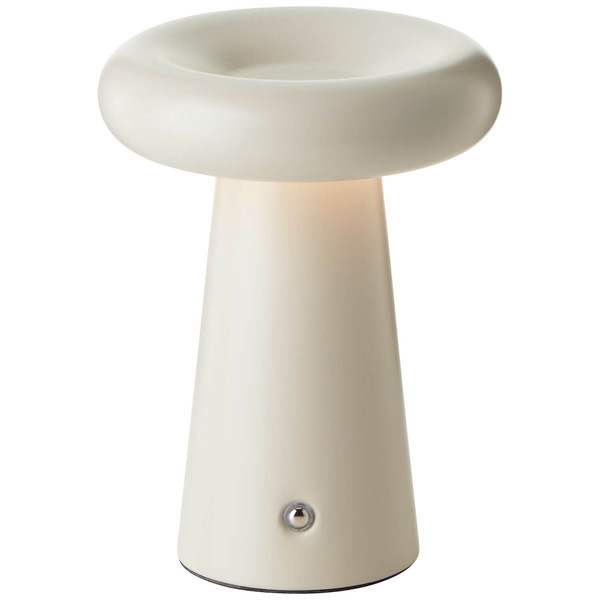 Brilliant Muffin LED Außentischleuchte 18,5cm 3W Warmweiß IP44 Beige USB G40895/09