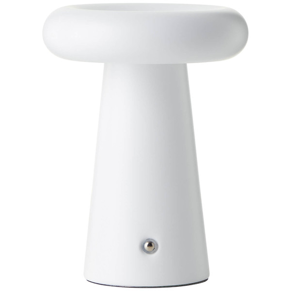 Brilliant Muffin LED Außentischleuchte 18,5cm 3W Warmweiß IP44 Weiß Matt USB G40895/75