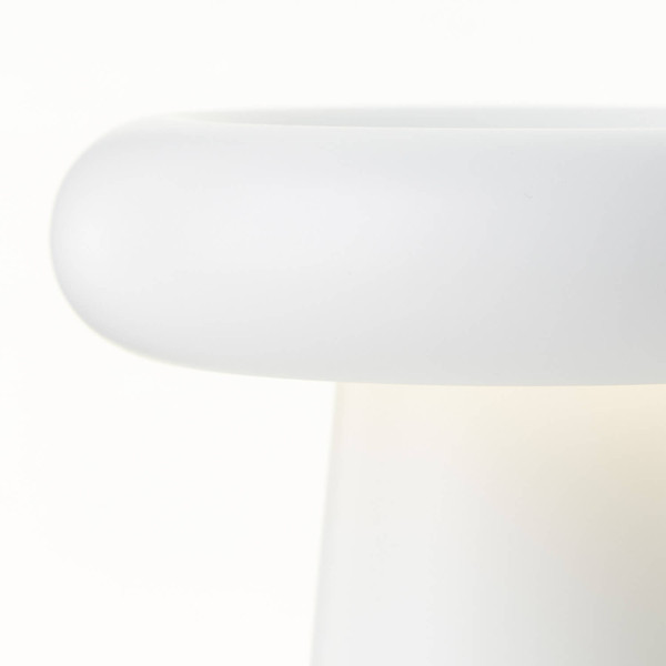Brilliant Muffin LED Außentischleuchte 18,5cm 3W Warmweiß IP44 Weiß Matt USB G40895/75