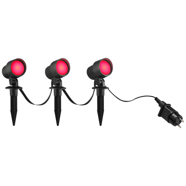 Brilliant Kamara LED Außenspießleuchte 3er Set 8,5W IP44 Schwarz Bluetooth G40911/06