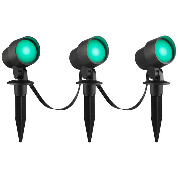 Brilliant Kamara LED Außenspießleuchte 3er Set 8,5W IP44 Schwarz Bluetooth G40911/06