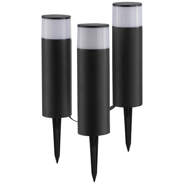 Brilliant Dody LED Außenspießleuchte 3er Set 8,5W IP44 Schwarz Weiß Bluetooth G40912/76