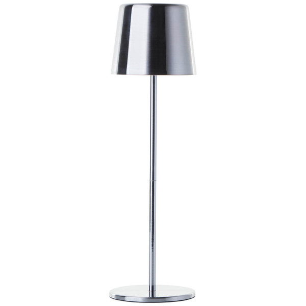 Brilliant Xaana LED Außentischleuchte 37cm 4W IP44 Satiniertes Nickel Alu Gebürstet USB G40939/68