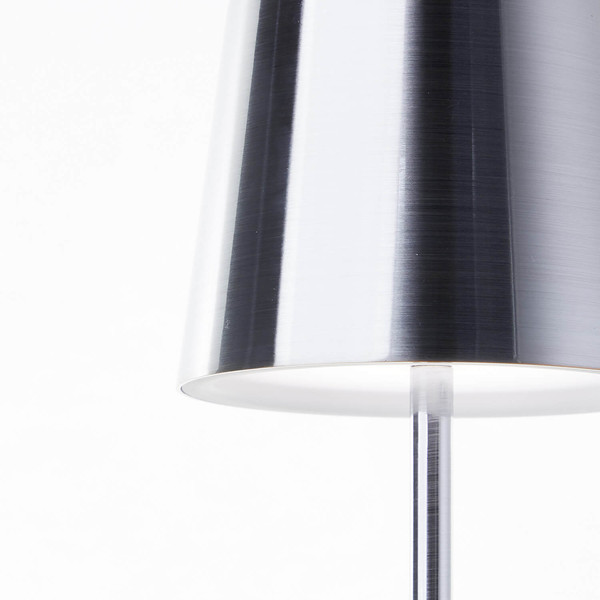 Brilliant Xaana LED Außentischleuchte 37cm 4W IP44 Satiniertes Nickel Alu Gebürstet USB G40939/68
