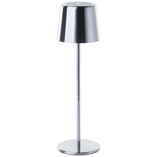 Brilliant Xaana LED Außentischleuchte 37cm 4W IP44 Satiniertes Nickel Alu Gebürstet USB G40939/68