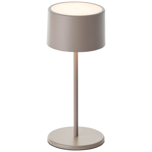 Brilliant Helio LED Tischleuchte LED 21cm 2W Warmweiß Taupe USB G60181A20