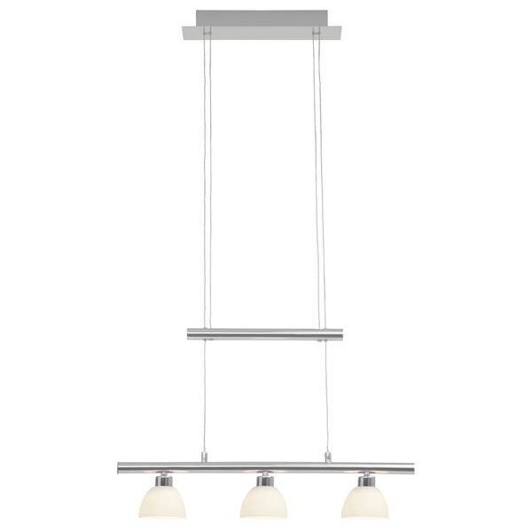 Brilliant Tonja LED Pendelleuchte, 3-flammig 16W Warmweiß Chrom Weiß G70579/15