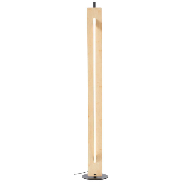 Brilliant Visby LED Stehleuchte 120cm 18W Warmweiß Schwarz Natur G70900/76